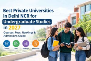 Best private universities in Delhi NCR for undergraduate studies in 2027, covering courses, fees, rankings and admissions.
