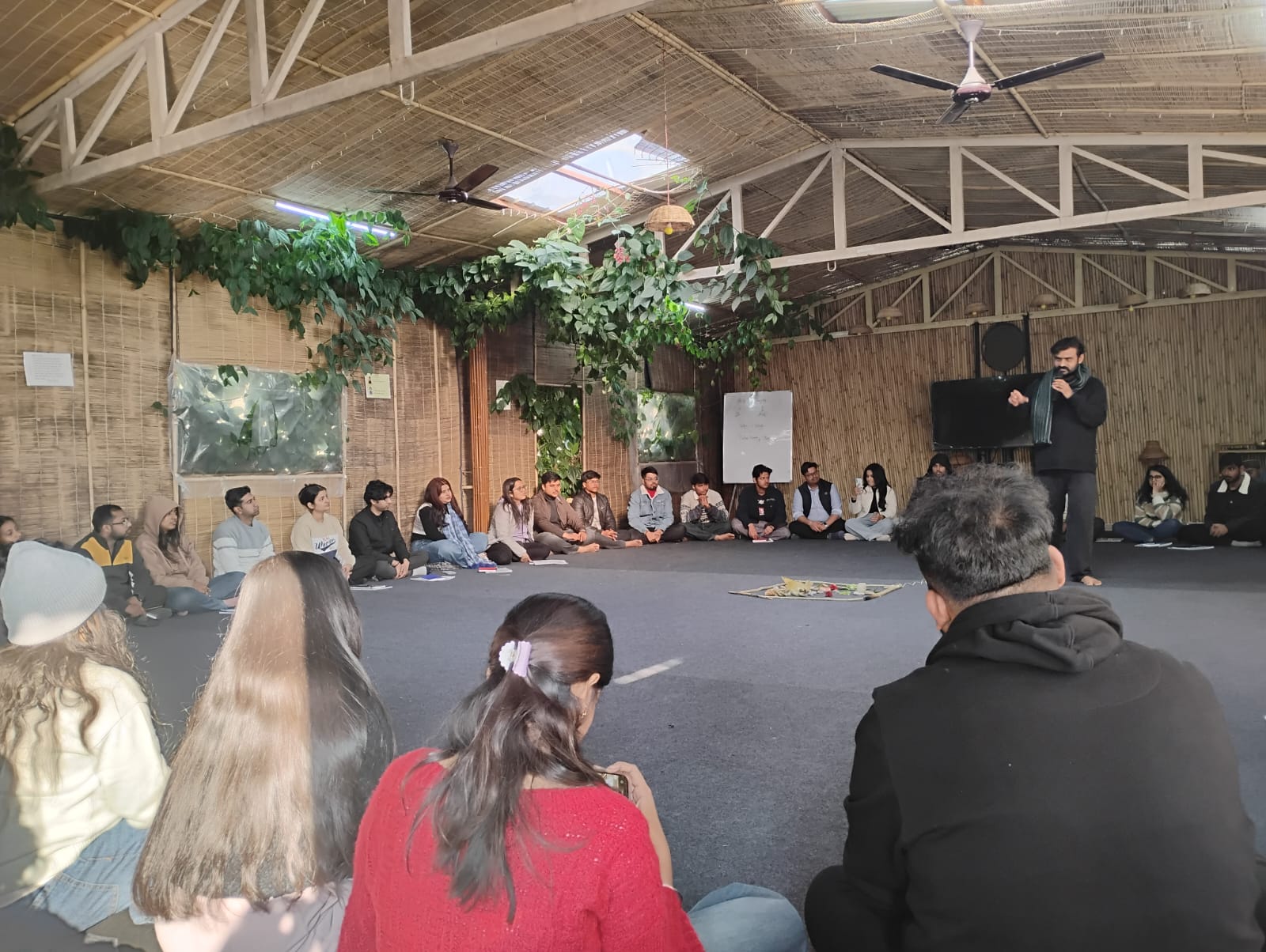 Outdoor circle discussion
