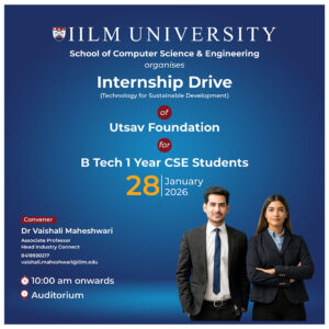Internship Drive of Utsav Foundation for B Tech 1 year CSE Students