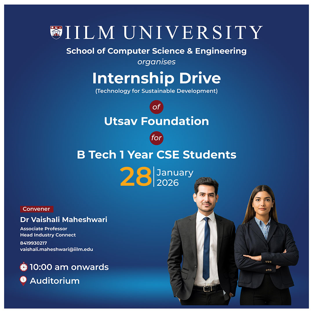 Internship Drive of Utsav Foundation for B Tech 1 year CSE Students