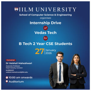 Internship Drive of Vedas Tech